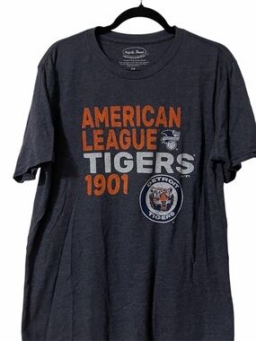 Detroit Tigers 'American League Tigers 1901' Graphic Tee MLB Baseball Size 2X